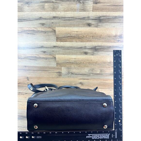 SOFIA FIMA MAIN SQUEEZE STRUCTURED TOTE SHOULDER BAG Black ITALIAN LEATH… - Picture 8 of 9